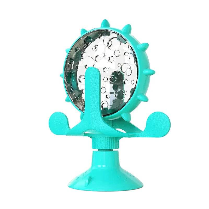 Turquoise Interactive Treat Leaking Toy For Cat Dog Feeder Dispenser Puppy Rotating Wheel Improve IQ Kitten Accessories - TrendyPet's Zone