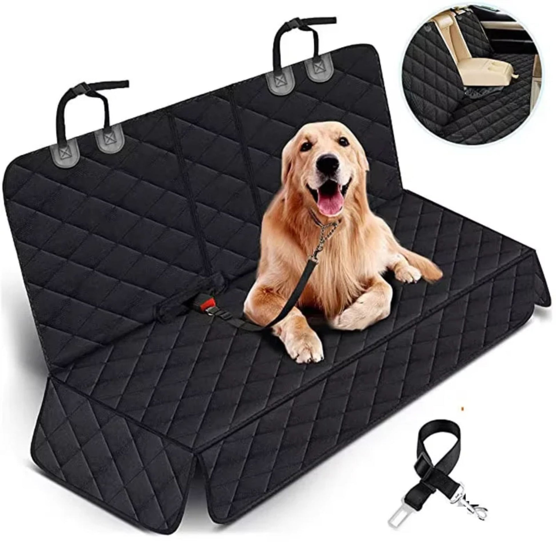 Waterproof Dog Car Seat Cover for Back Seat, Non-Slip Rear Pet Seat Protector Mat, Universal Safety Hammock for Travel TrendyPet's Zone