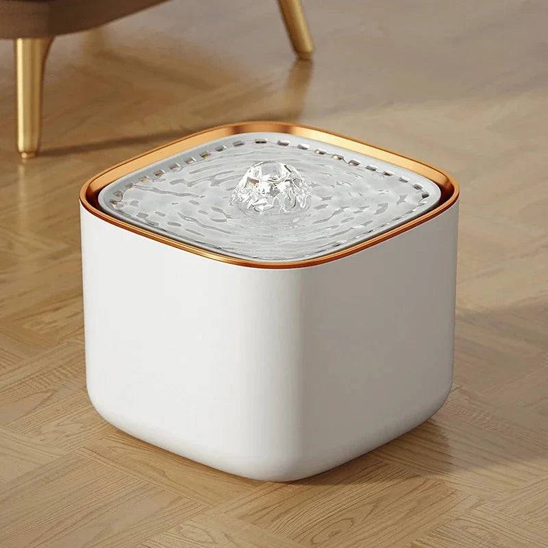 White 3L Automatic Cat Water Fountain with LED Light Ultra Silent USB Kitten Electric Mute Water Feeder Pet Drinking Water Fountain TRENDYPET'S ZONE