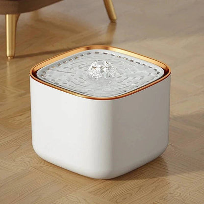 White 3L Automatic Cat Water Fountain with LED Light Ultra Silent USB Kitten Electric Mute Water Feeder Pet Drinking Water Fountain TRENDYPET'S ZONE