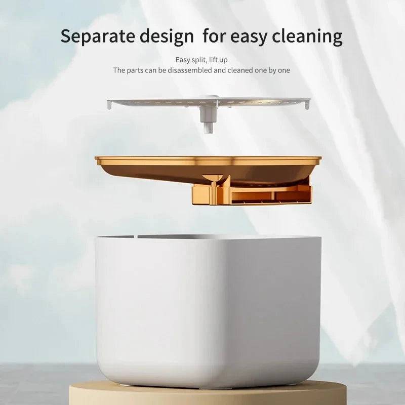 White 3L Automatic Cat Water Fountain with LED Light Ultra Silent USB Kitten Electric Mute Water Feeder Pet Drinking Water Fountain TRENDYPET'S ZONE