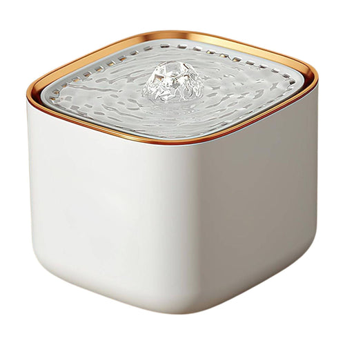 White 3L Automatic Cat Water Fountain with LED Light Ultra Silent USB Kitten Electric Mute Water Feeder Pet Drinking Water Fountain