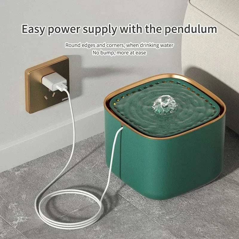 White 3L Automatic Cat Water Fountain with LED Light Ultra Silent USB Kitten Electric Mute Water Feeder Pet Drinking Water Fountain TRENDYPET'S ZONE