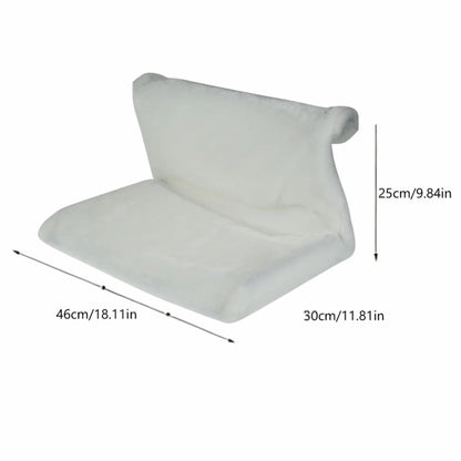 White collapsible cat hammock bed hanging on radiator cradle by TrendyPet's Zone, cozy and portable for feline comfort.