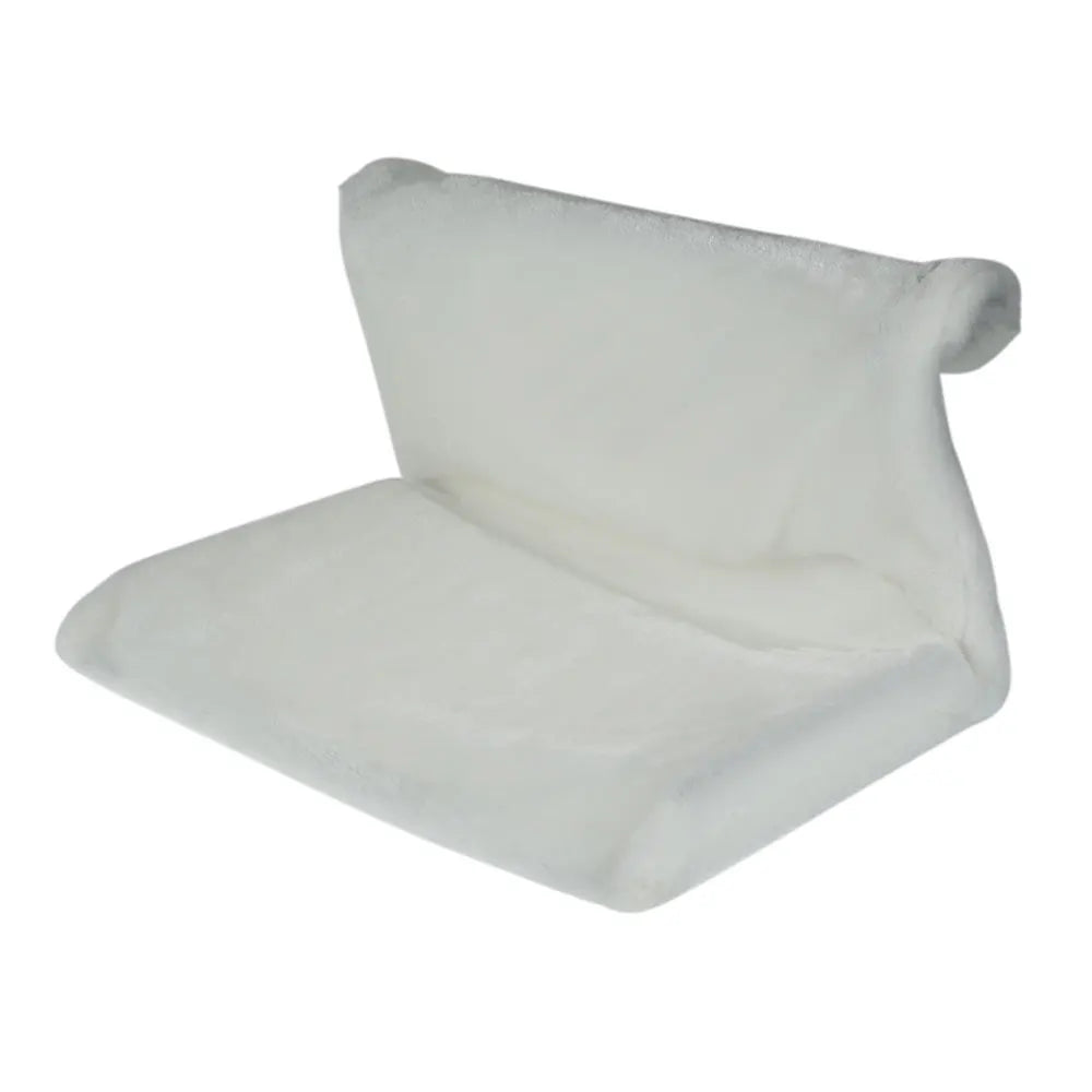White collapsible cat hammock bed hanging on radiator cradle by TrendyPet's Zone, cozy and portable for cats to rest comfortably.