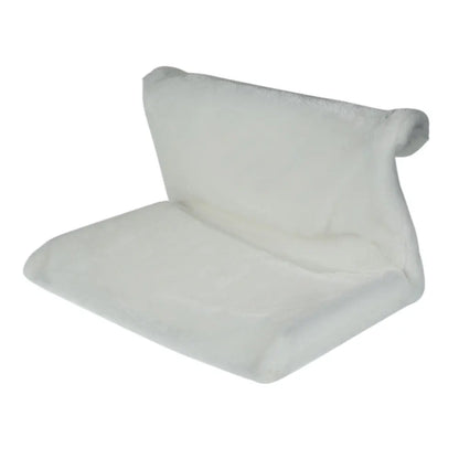 White collapsible cat hammock bed hanging on radiator cradle by TrendyPet's Zone, cozy and portable for cats to rest comfortably.