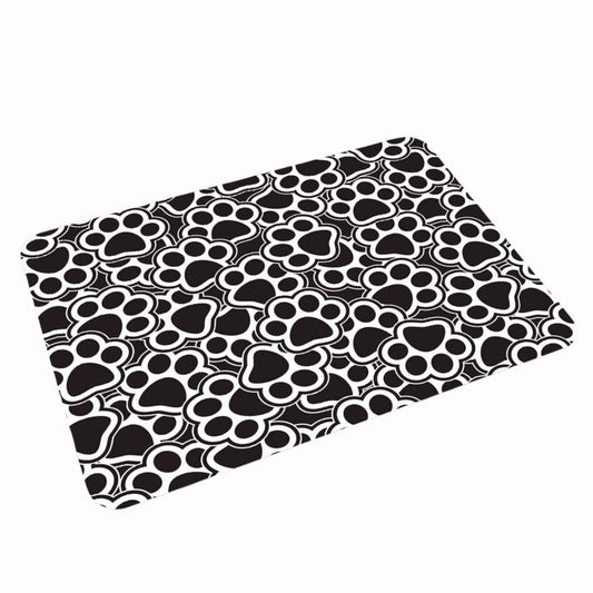 White Dog Paw Print Rug Cute Pattern Carpet Mat for Living Room, Bedroom & Entryway TrendyPet's Zone