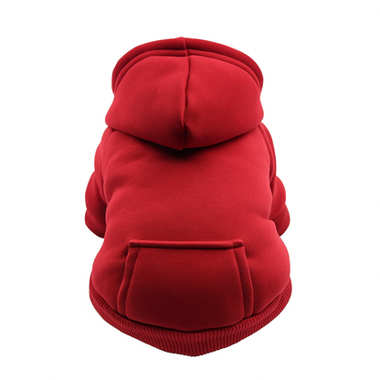 Wine red fleece dog hoodie by TrendyPet's Zone, cozy, colorful, soft, warm, perfect for cold weather and comfortable for pets.