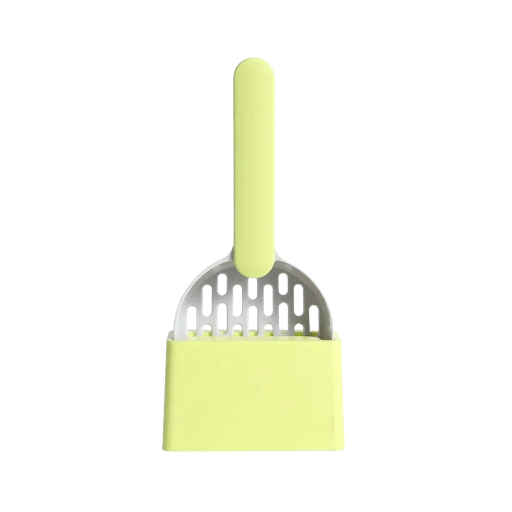 Yellow cat litter scoop set with filter and fine hole design for easy cleaning and waste removal, by TrendyPet's Zone.
