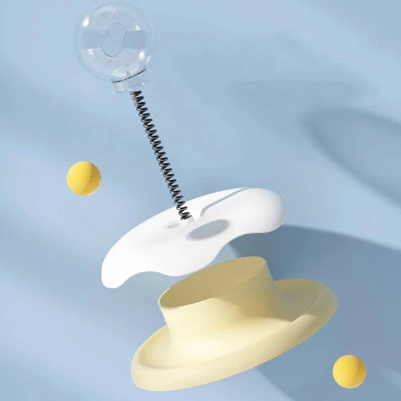 Yellow Cat Puzzle Food Leaking Ball Toy Kitten Interactive Treat Catnip Slow Feeder Dispenser Fun Indoor Toy - TrendyPet's Zone