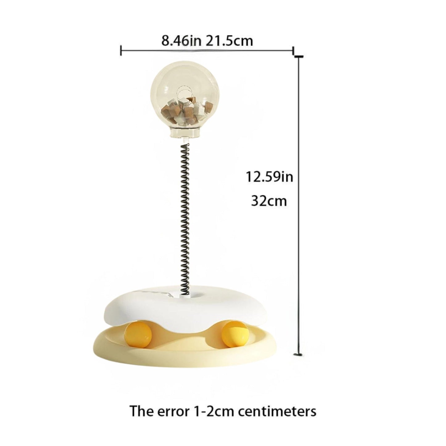 Yellow Cat Puzzle Food Leaking Ball Toy Kitten Interactive Treat Catnip Slow Feeder Dispenser Fun Indoor Toy - TrendyPet's Zone
