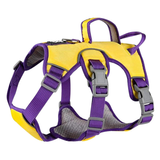 Yellow Reflective Adjustable Dog Harness No Pull Design - TrendyPet's Zone