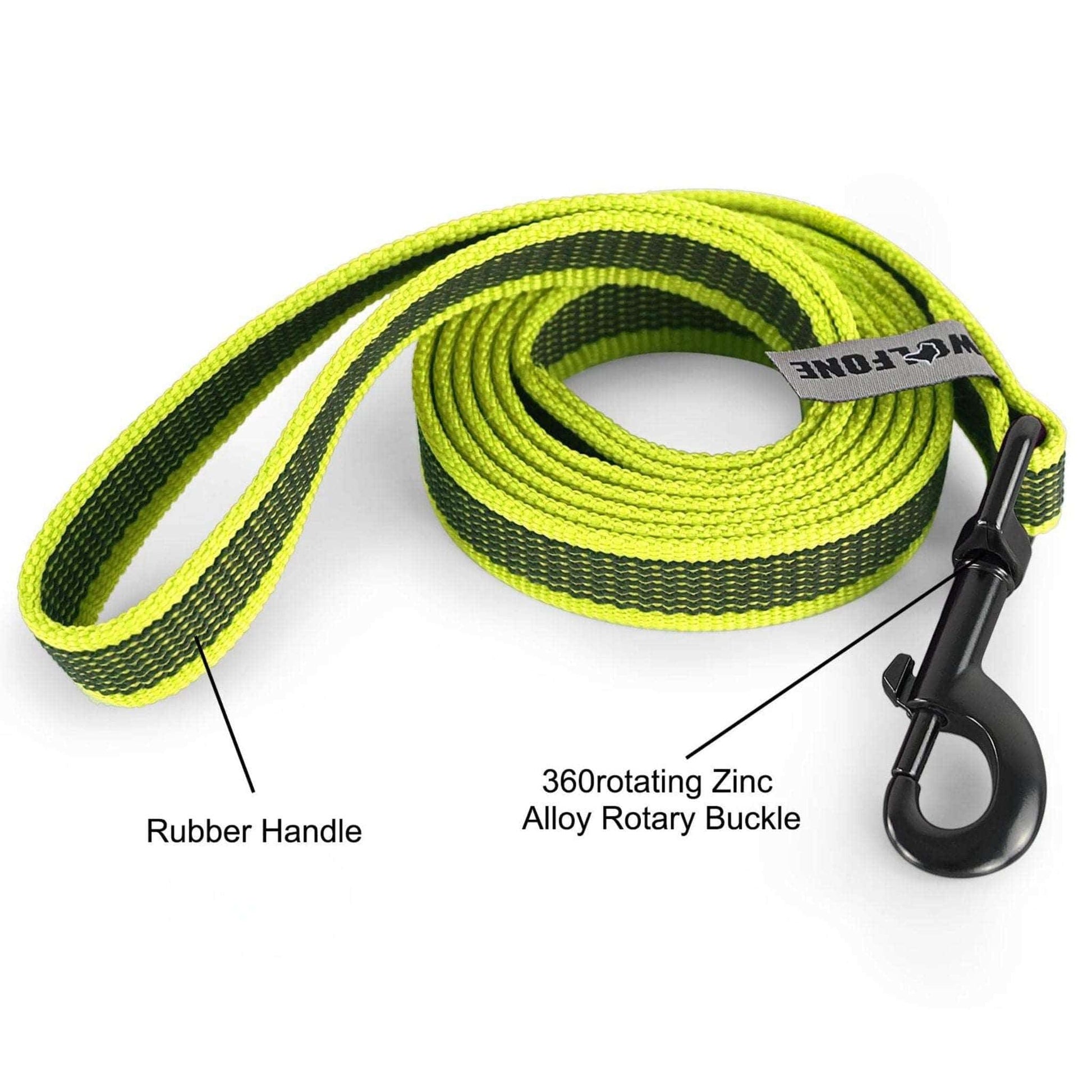 Yellow Dog Leash Latex Silk Easy and Convenient Training Big Dual Color - TrendyPet's Zone