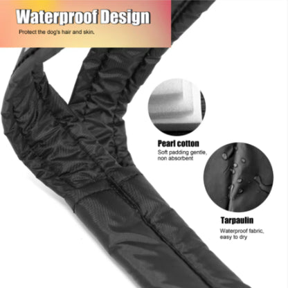 Red waterproof dog sledding harness by TrendyPet's Zone, reflective, suitable for large dogs, ideal for skijoring and weight pulling.