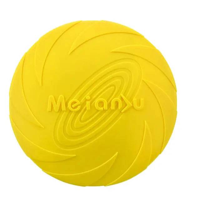 Yellow Fashion Pet Dog Silicone Game Frisbeed Dog Toy Flying Discs Training Interactive Toys Pet Supplies Flying Disc 15/18/22cm - TrendyPet's Zone