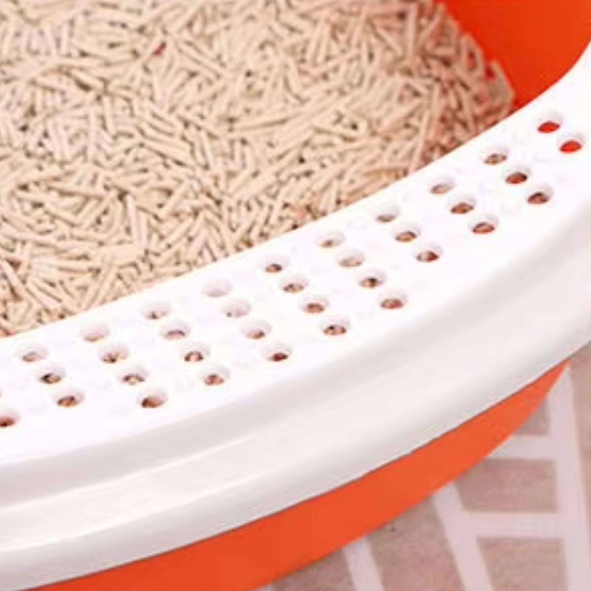 Yellow Half Closed High-Capacity Cat Litters Box Anti-splash Durable For Home Indoor - TrendyPet's Zone