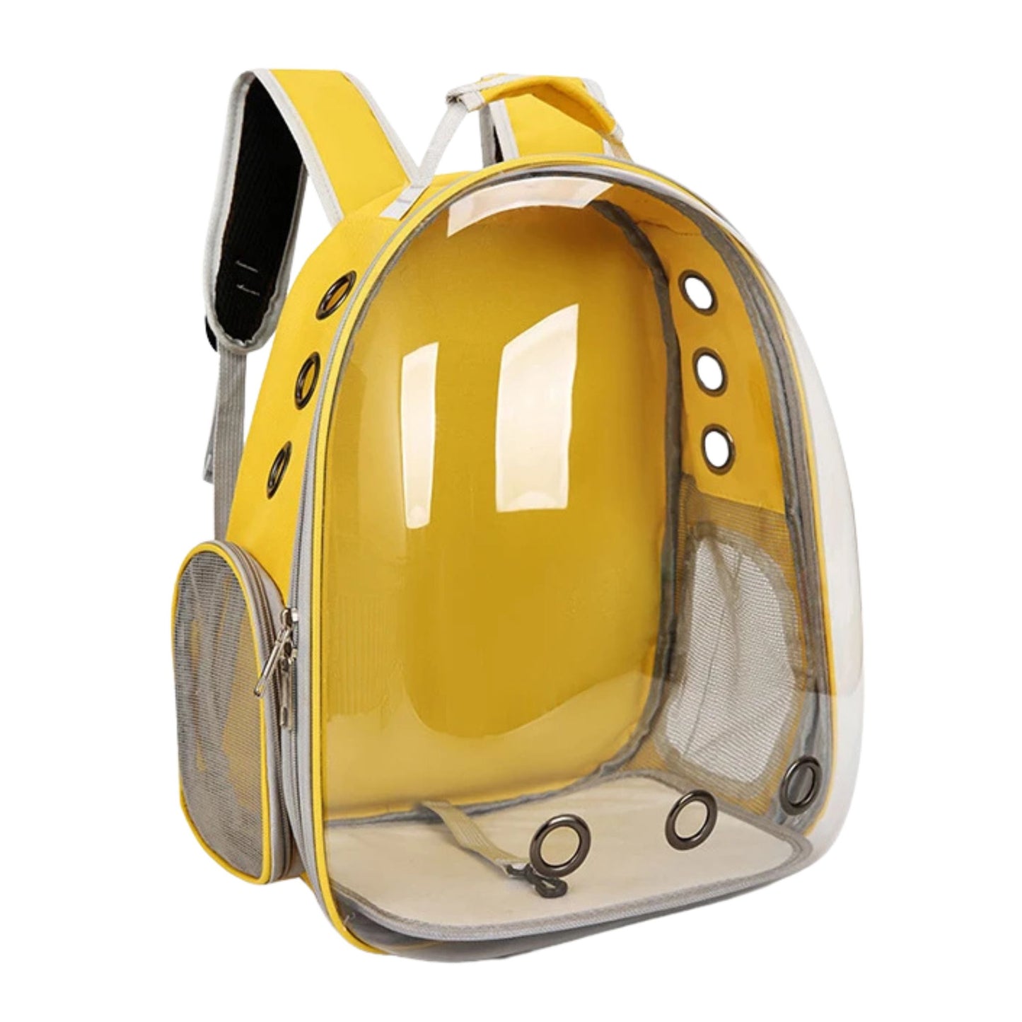 Yellow Pet Carrier Backpack Transparent Capsule Bubble Backpack  TrendyPet's Zone