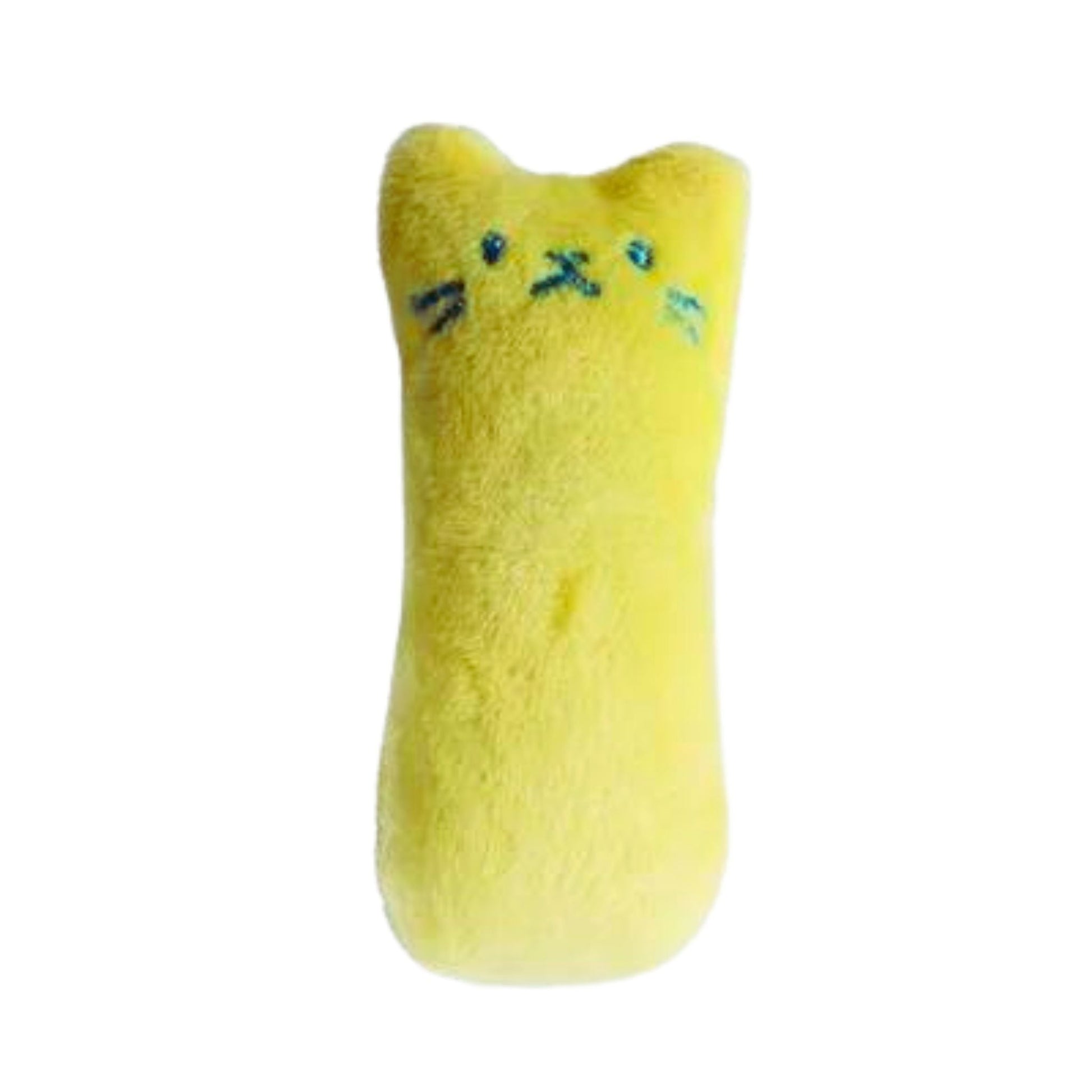 Yellow Teeth Grinding Catnip Toys Funny Interactive Plush Cat Toy Pet Kitten Chewing Vocal Toy Claws Thumb Bite Cat Mint - TrendyPet's Zone