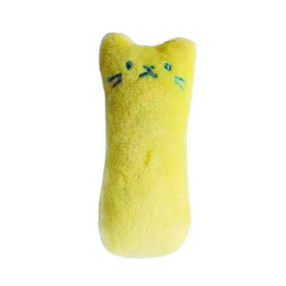 Yellow Teeth Grinding Catnip Toys Funny Interactive Plush Cat Toy Pet Kitten Chewing Vocal Toy Claws Thumb Bite Cat Mint - TrendyPet's Zone