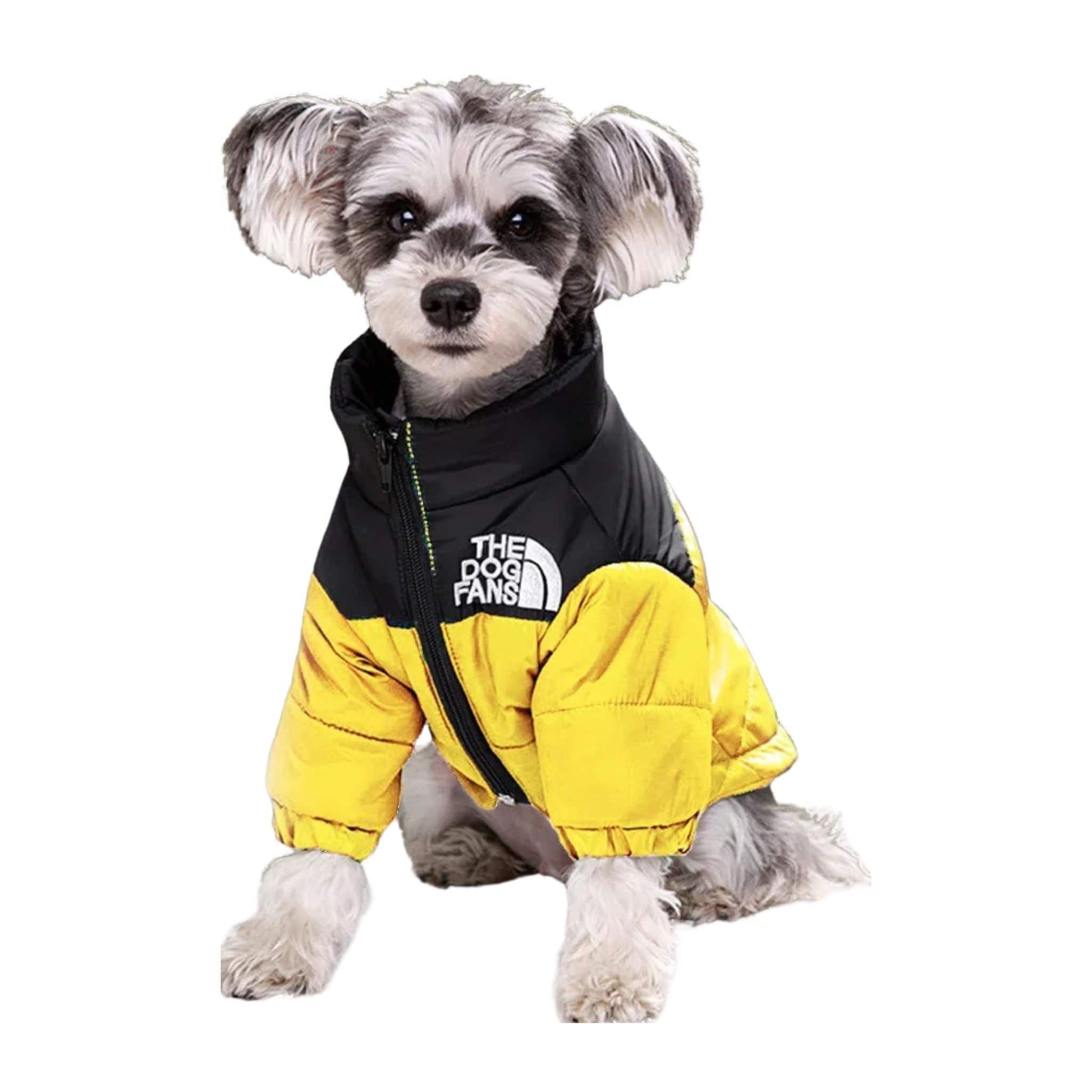 Yellow Warm Stylish Dog Windproof Snow Cold Weather Coats Jackets for Puppies Small Medium Large Dogs - TrendyPet's Zone