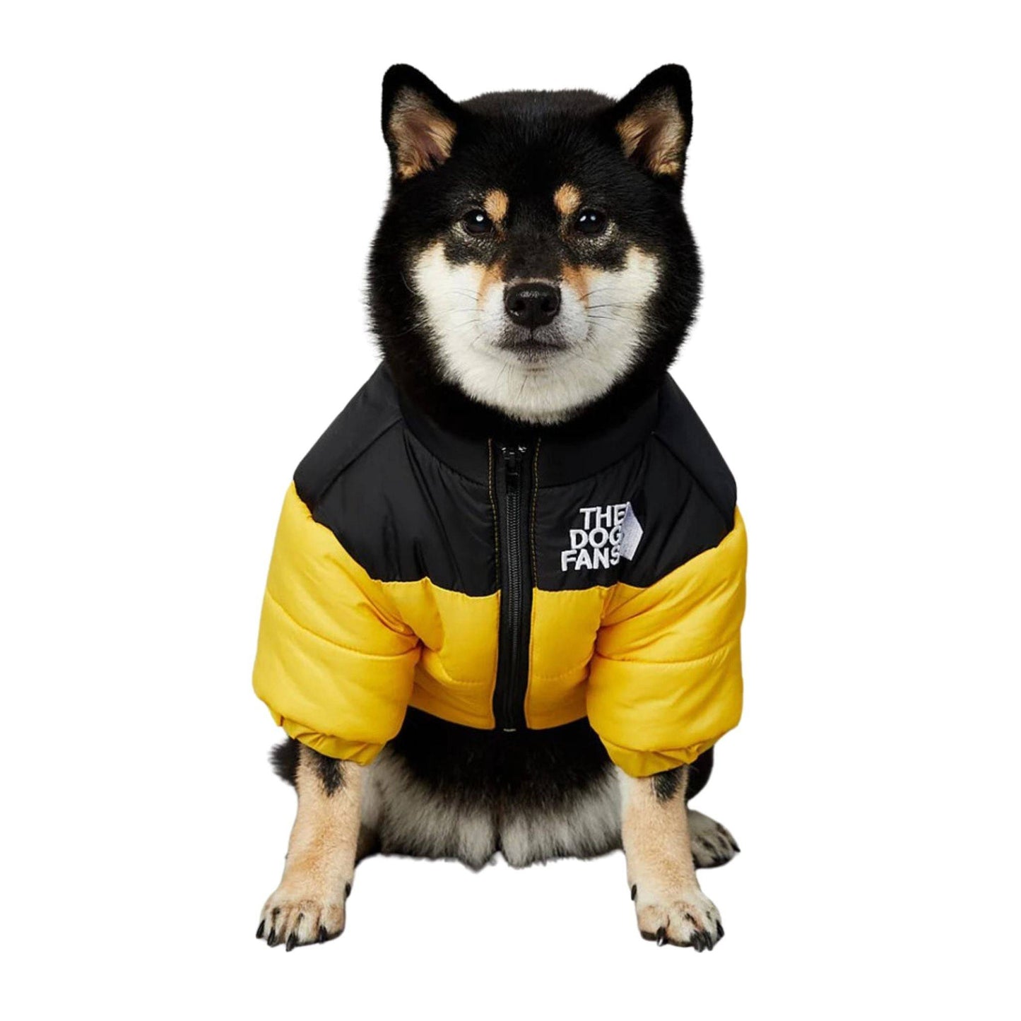 Yellow Warm Stylish Dog Windproof Snow Cold Weather Coats Jackets for Puppies Small Medium Large Dogs - TrendyPet's Zone