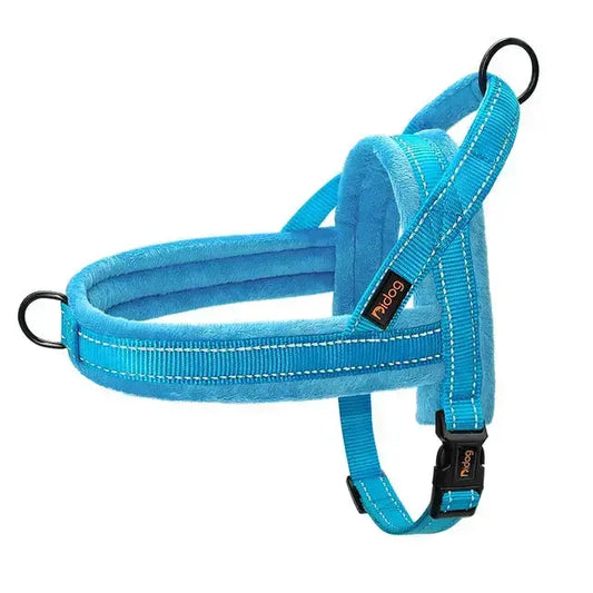 Blue Warm Harness Vest Winter Soft Padded Pet Training Adjustable For Small Large Dog Puppy TRENDYPET'S ZONE