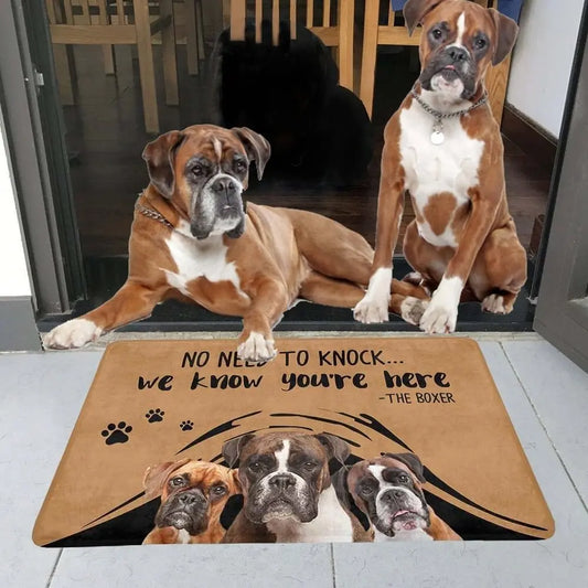 Boxer Doormat Pet Dog Boxer 3D Printed My Dog Doormat Non Slip Door Floor Mat Decor Porch Doormat TRENDYPET'S ZONE