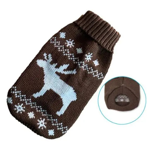 Brown Cat Kitten Sweater Winter Warm Clothes For Small Medium Dogs Chihuahua Dachshund Coat French Bulldog Yorkie Poodle Pet Outfit TRENDYPET'S ZONE