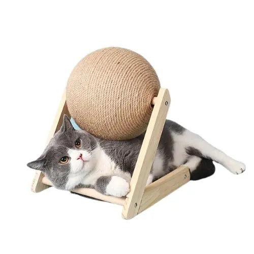 Cat Scratcher Toy Pet Scratching Ball Kitten Sisal Rope Cat Scraper Wear-Resistant Claw Sharpener Furniture Cat Sofa Protector TRENDYPET'S ZONE