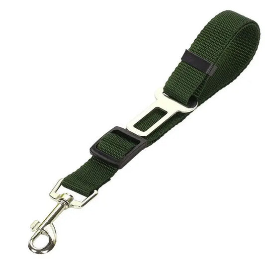 Dark Green Base Model Pet Supplies Car Seat Belt Dog Seat Belt Dog Leash Vehicle Belt Adjustable Cushioning Elastic Reflective Safety Rope for Dog Cat TRENDYPET'S ZONE