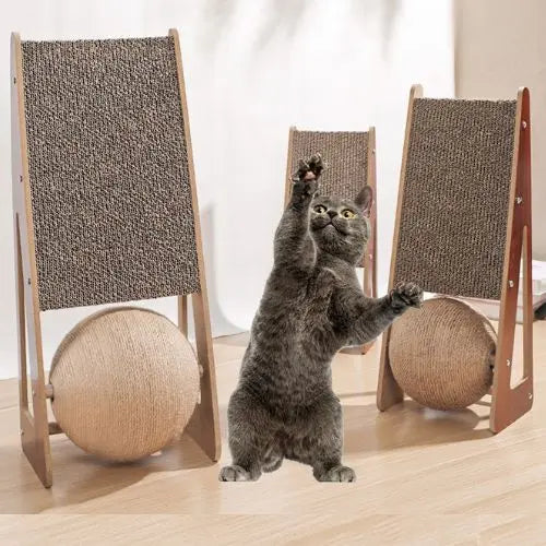 Dual purpose Cat Scratcher Board Sisal Rope Ball Detachable Cat Scraper Scratching Post for Cats Grinding Claw Climbing Toy Pet Cat Furniture Supplies TRENDYPET'S ZONE