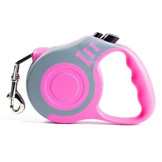 Gray Pink Dog Leash 3m 5m Durable Leash Automatic Retractable Nylon Cat Lead Extension Puppy Walking Running Lead Roulette For Dog - TrendyPet's Zone