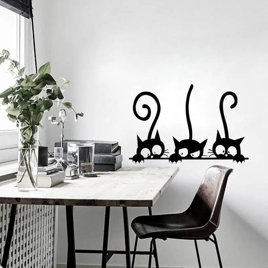 Lovely Three Black Cat DIY Wall Stickers Animal Room Decoration personality Vinyl Wall Decals TRENDYPET'S ZONE