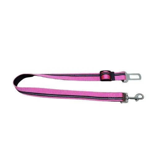 Pink Reflective Pet Supplies Car Seat Belt Dog Seat Belt Dog Leash Vehicle Belt Adjustable Cushioning Elastic Reflective Safety Rope for Dog Cat TRENDYPET'S ZONE
